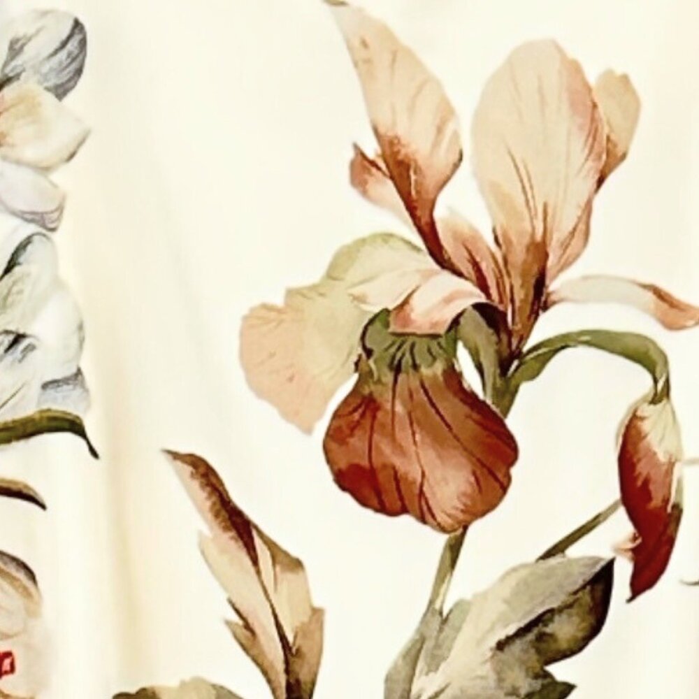 Sachin & Babi Lisandra Satin Crêpe Floral Midi Dress Eggshell Venetia Petals - Picture 6 of 9